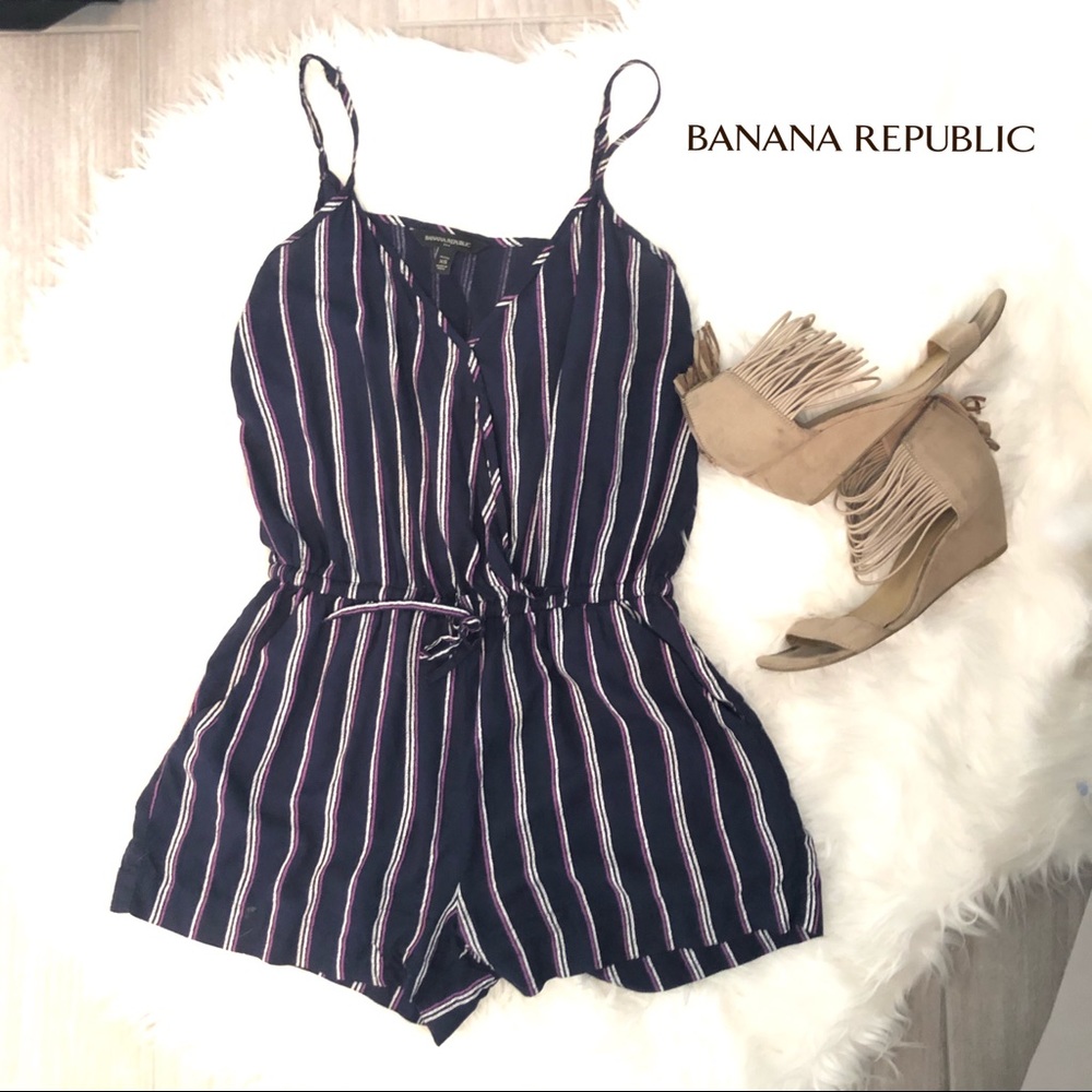 Banana Republic stripe short romper